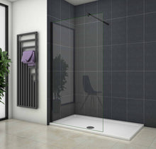 Load image into Gallery viewer, Shower screens Screen Fixed Panel Profile Black Crystal Anti-Calc 8 MM
