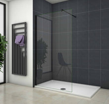 Load image into Gallery viewer, Shower screens Screen Fixed Panel Profile Black Crystal Anti-Calc 8 MM
