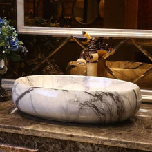 Load image into Gallery viewer, American Art Table Basin European Ceramic Table Wash Basin Bathroom Marbling Wash Basin Inter-Platform Basin
