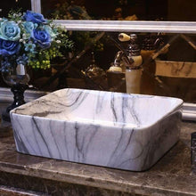Load image into Gallery viewer, American Art Table Basin European Ceramic Table Wash Basin Bathroom Marbling Wash Basin Inter-Platform Basin
